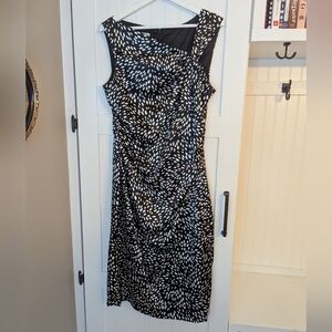 Maggy London Elegant Evening Dress Black And White